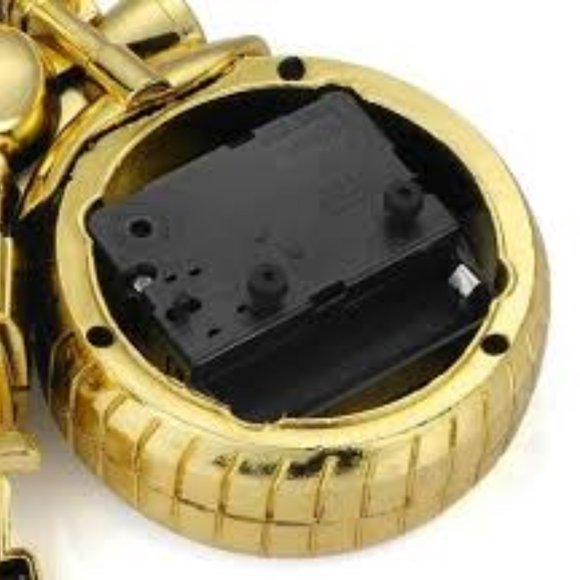 Motorcycle Quartz Alarm Clock GOLD NEW - Picture 3 of 3